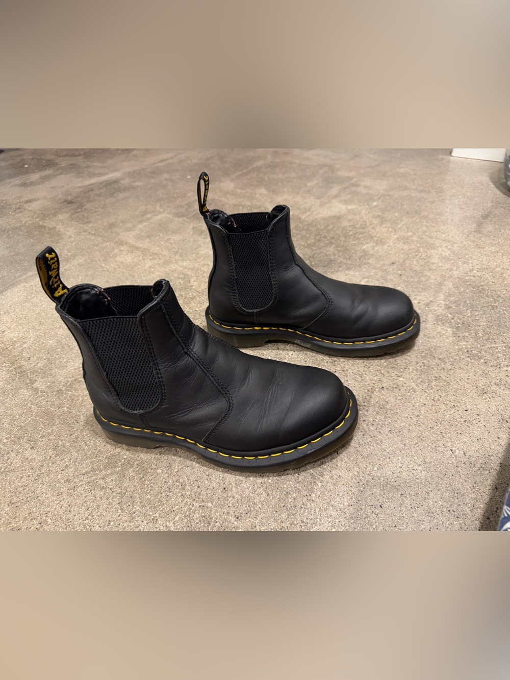 Dr. Martens Black Nappa Leather 2976 Chelsea Boots - Picture 4 of 10